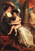 RUBENS, Pieter Pauwel Helena Fourment with her Son Francis oil painting artist